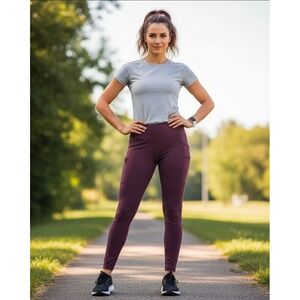 Carhartt‎ Womens Force Fitted Utility Cargo Leggings Medium Burgundy Activewear